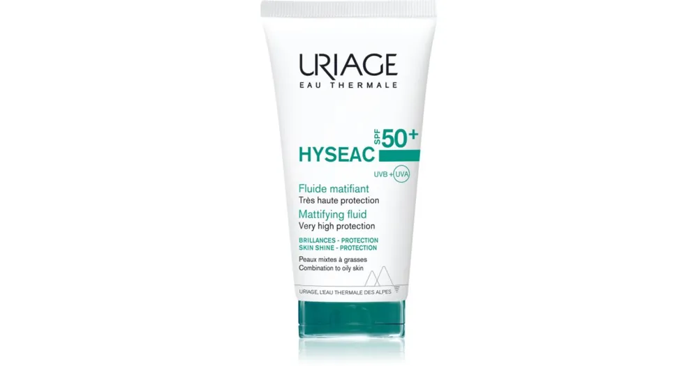 UriageHyseac Mattifying Fluid SPF 50+ mattító folyadék hidratáló hatással SPF 50+ Bestseller