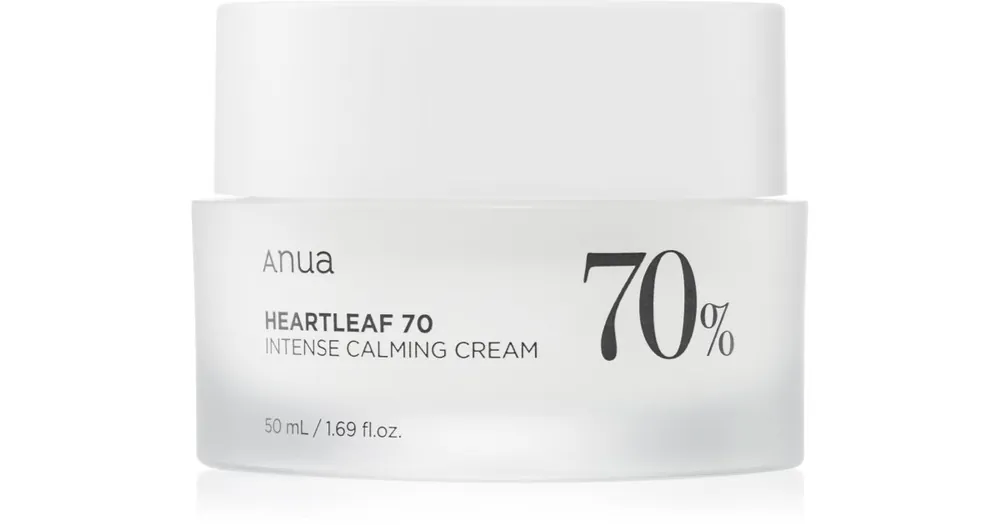 Árcsökkenés AnuaHeartleaf 70% Intense Calming Cream intenzív nyugtató és védő krém minden bőrtípusra, beleértve az érzékeny bőrt is
