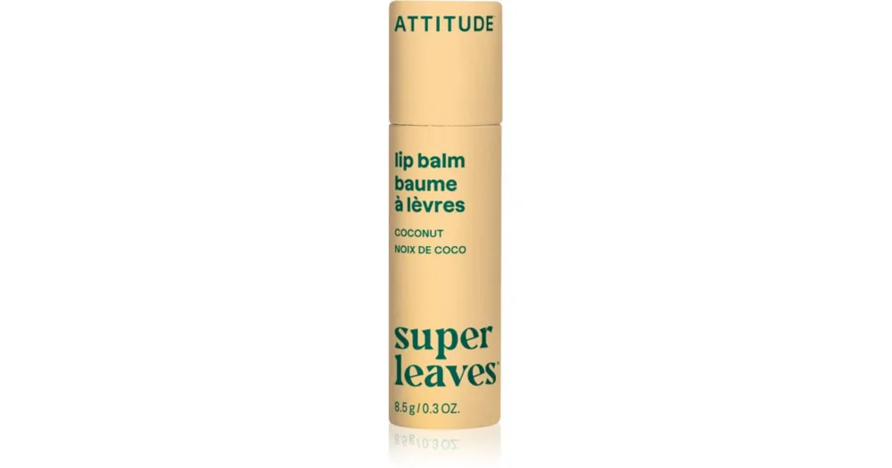 AttitudeSuper Leaves Lip Balm ajakbalzsam a kókusz illatával Biztonságos fizetés