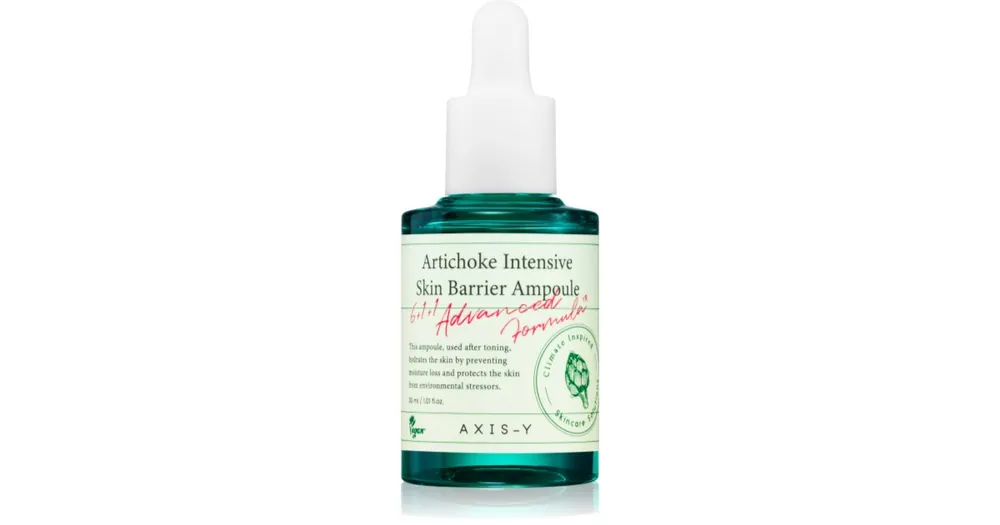 Szezonális akció AXIS-Y6+1+1 Advanced Formula Artichoke Intensive Skin Barrier Ampoule regeneráló és élénkítő szérum az érzékeny bőr megnyugtatásához és erősítéséhez