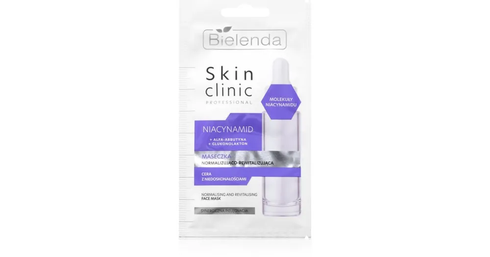 BielendaSkin Clinic Professional Niacinamide éjszakai revitalizáló megújító maszk problémás és pattanásos bőrre Gyors kiszállítás