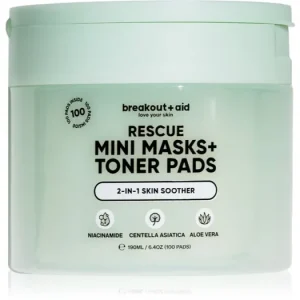 Vedd meg most breakout + aidMini Masks+Toner Pads Rescue tonizáló párnák az arcbőr megnyugtatására