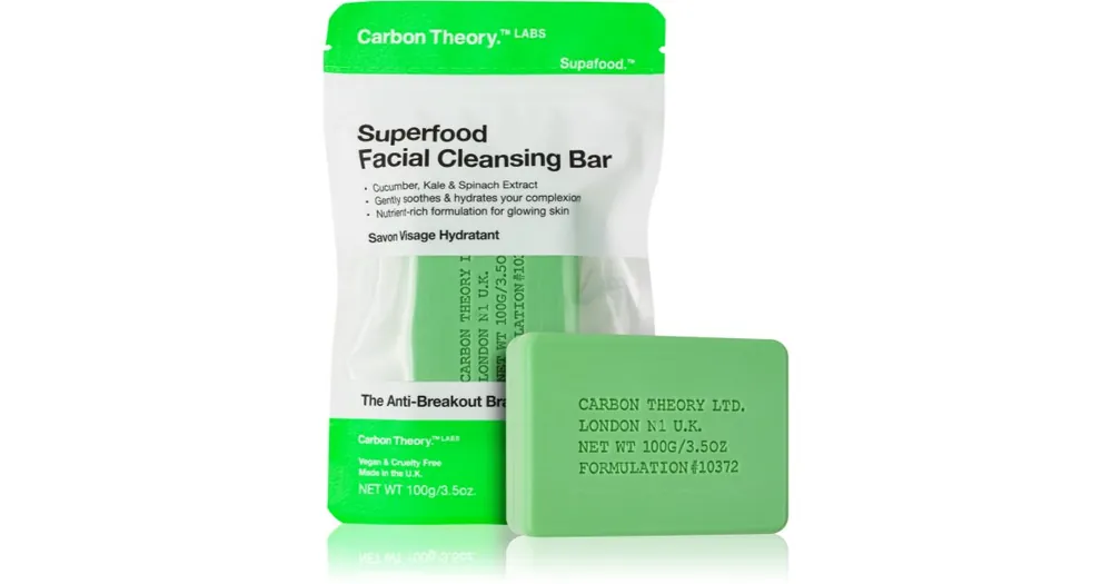 Alacsony ár Carbon TheoryFacial Cleansing Bar Superfood tisztító szappan arcra