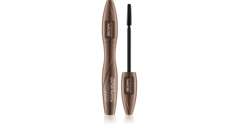 CatriceGlam & Doll Volume Brown vízálló göndörítő és nagyobbító szempillaspirál Szuper akció