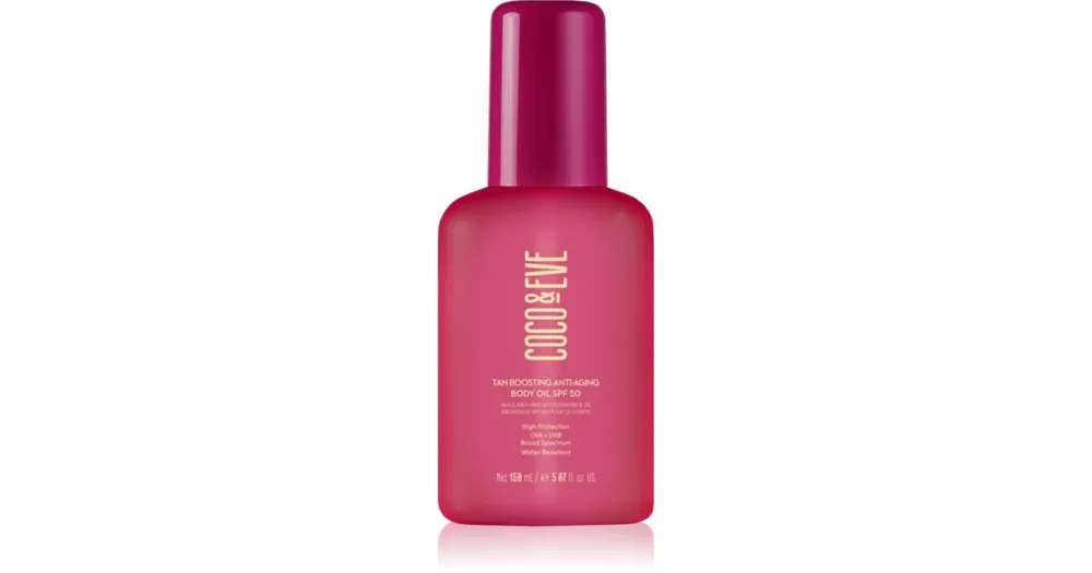 Expressz szállítás Coco & EveSunny Honey Tan Boosting Anti-Aging Body Oil SPF 50 napozást elősegítő védő olaj a bőr öregedése ellen