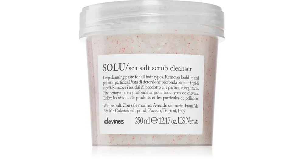 Expressz szállítás DavinesEssential Haircare SOLU Sea Salt Scrub Cleanser tisztító peeling minden hajtípusra