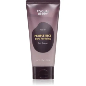 Biztonságos fizetés EQQUALBERRYPurple Rice Pore Purifying Pack Cleanser mélyisztító hab hámlasztó hatással