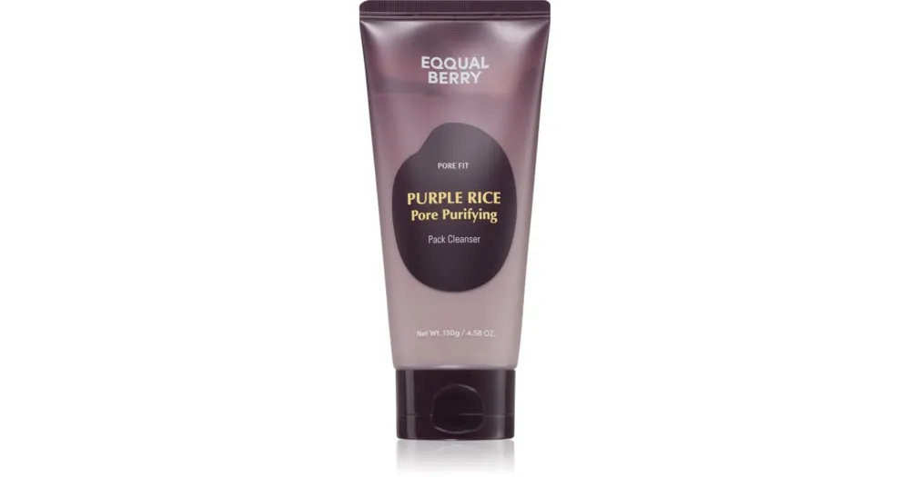 Biztonságos fizetés EQQUALBERRYPurple Rice Pore Purifying Pack Cleanser mélyisztító hab hámlasztó hatással