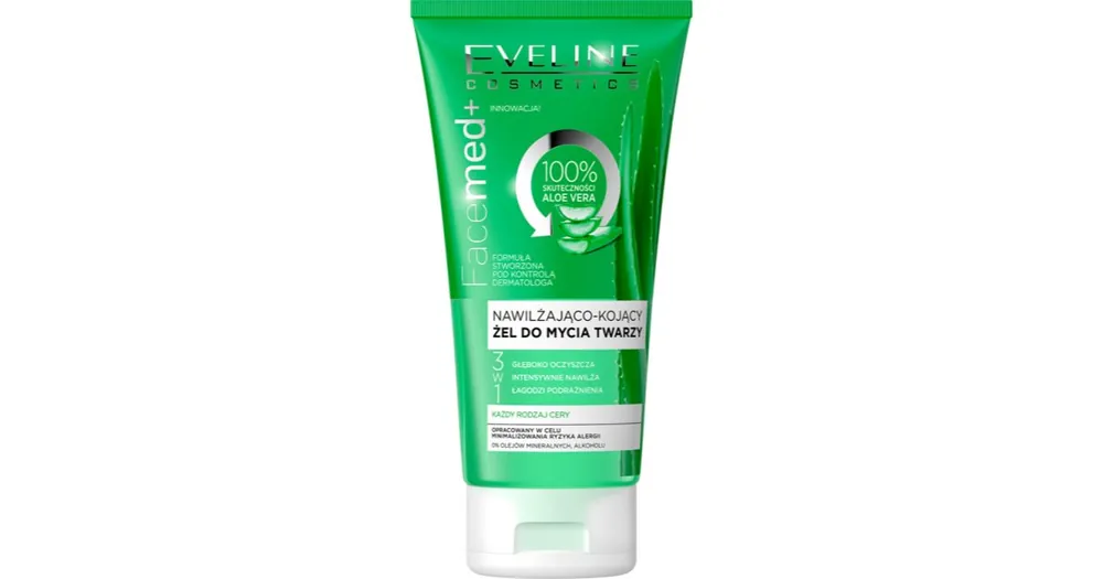 Nézd meg most Eveline CosmeticsFaceMed+ hidratáló tisztító gél aloe verával