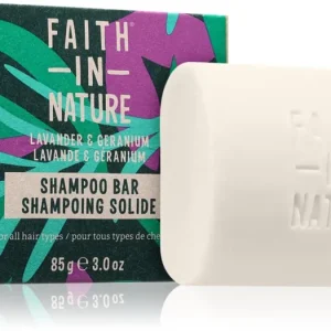 Kedvezmény Faith In NatureLavender & Geranium organikus szilárd sampon levendulával