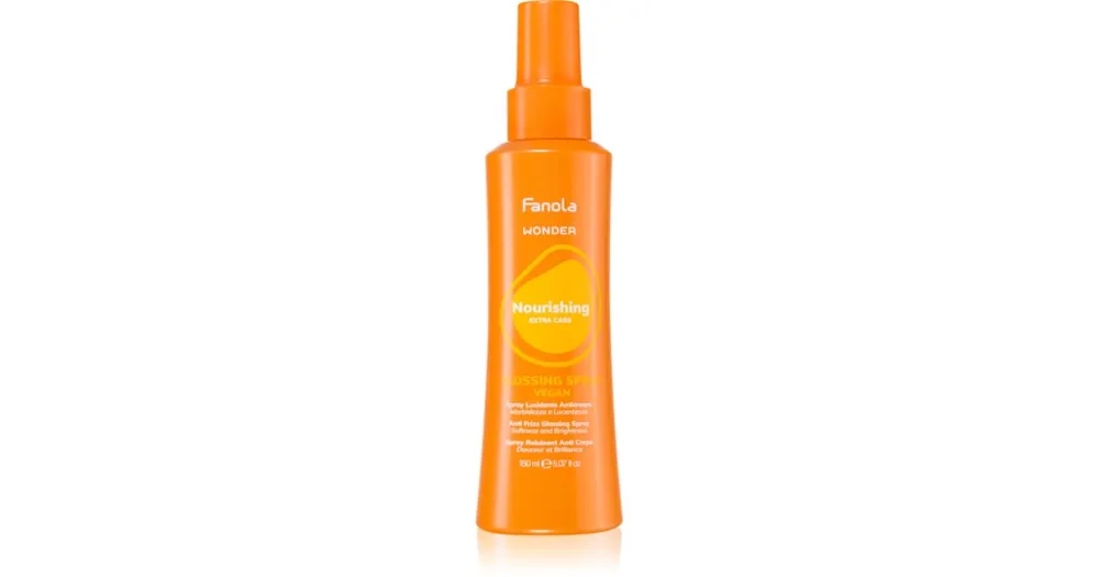 FanolaWonder Nourishing Glossing Spray haj spray a rakoncátlan és töredezett hajra Expressz szállítás