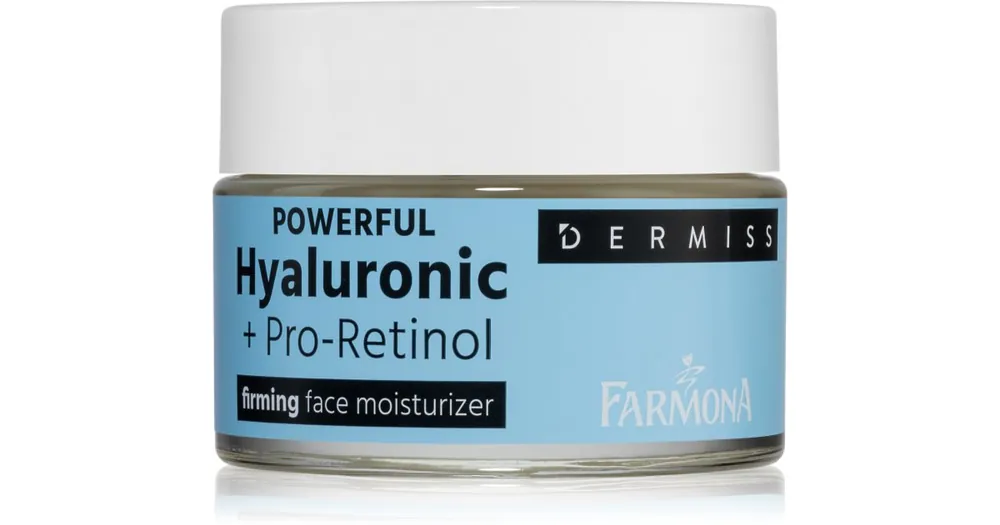 Azonnali szállítás FarmonaDermiss Powerful Hyaluronic + Pro-Retinol feszesítő arckrém