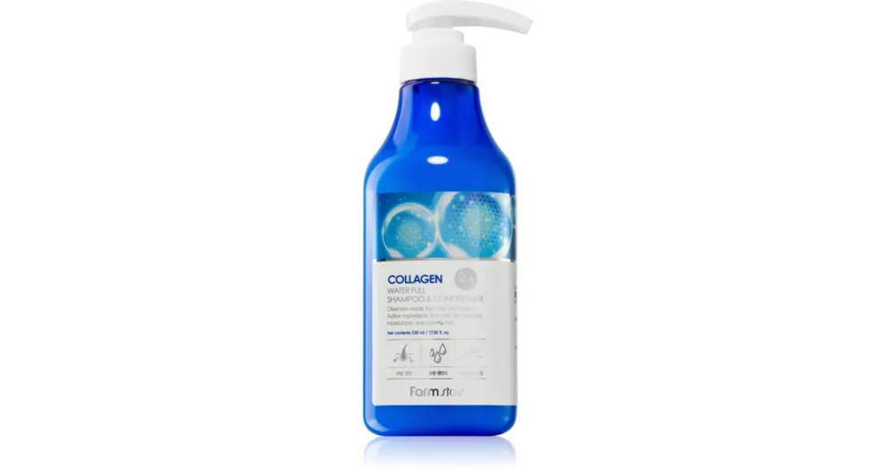 Vedd meg online FarmstayCollagen Water Full sampon és kondicionáló 2 in1 kollagénnel