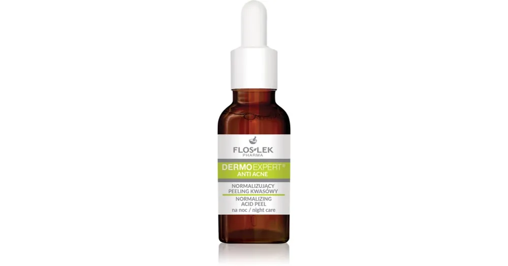 Utolsó esély Floslek PharmaDermoExpert Anti Acne Gyengéd éjszakai peeling szérum az arcbőr normalizálására