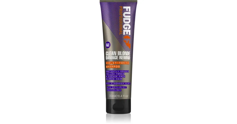 FudgeClean Blonde Damage Rewind lila tonizáló sampon a szőke és melírozott hajra Kiárusítás