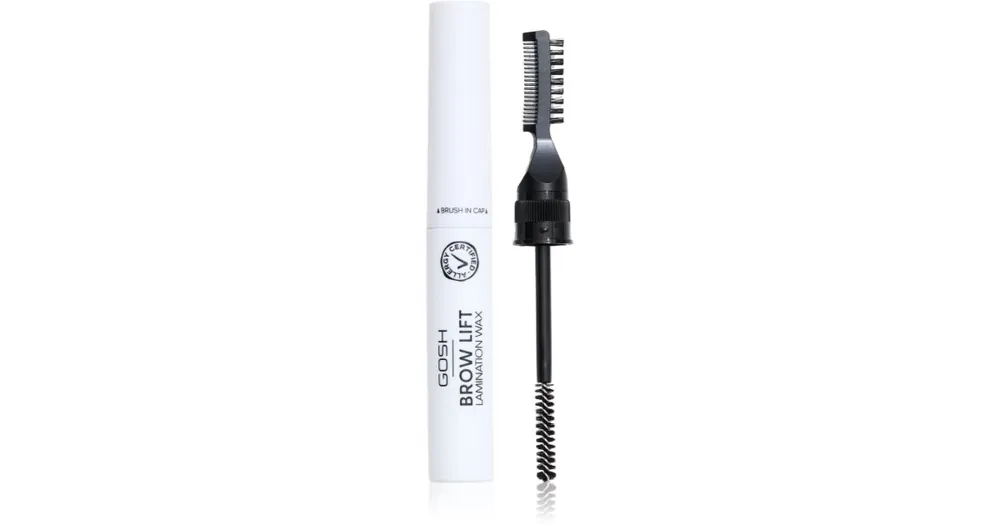 Azonnal elérhető GOSH COPENHAGENBrow Lift Lamination Wax szemöldök rögzítő viasz 2in1 kefével