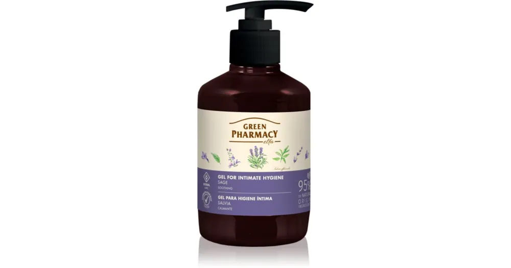 Green PharmacySage & Thyme Gel for Intimate Hygiene Nyugtató intim mosakodó Azonnali szállítás