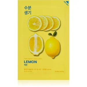 Holika HolikaPure Essence Lemon arcmaszk bőrpuhító és frissítő hatással C vitamin Legkelendőbb
