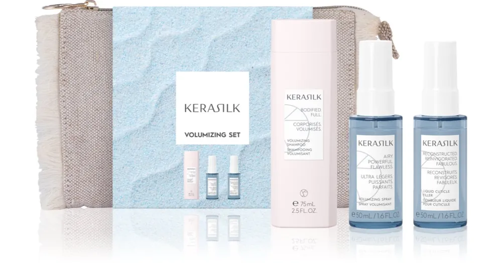 Akciós ár KERASILKSpecialists Volumizing Set utazási készlet a hajtérfogat növelésére