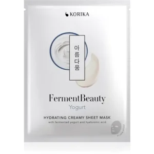 Ne maradj le KORIKAFermentBeauty Hydrating Face Sheet Mask with Fermented Yogurt and Hyaluronic Acid hidratáló gézmaszk fermentált joghurttal és hialuronsavval