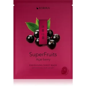 Nézd meg most KORIKASuperFruits Acai Berry - Anti-pollution Sheet Mask arcmaszk méregtelenítő hatással