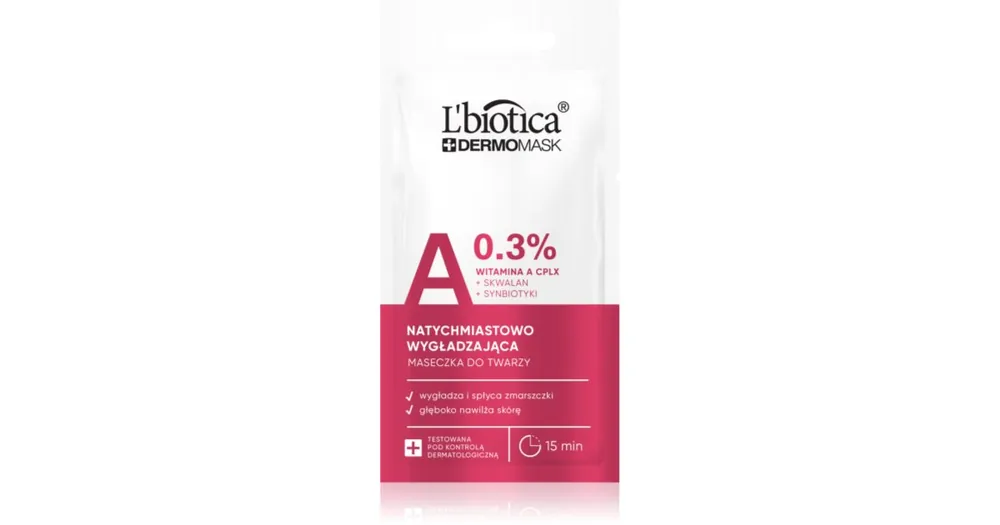 Utolsó esély L’bioticaDermoMask A 0,3% simító arcmaszk