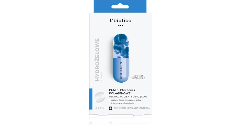L’bioticaMasks kollagén szem masz a duzzanatokra és a sötét karikákra Szezonális akció