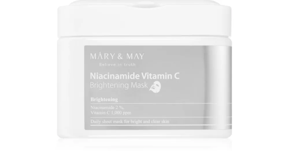 Árcsökkenés Mary&MayNiacinamide Vitamin C Brightening Mask fátyolmaszk szett az élénk bőrért