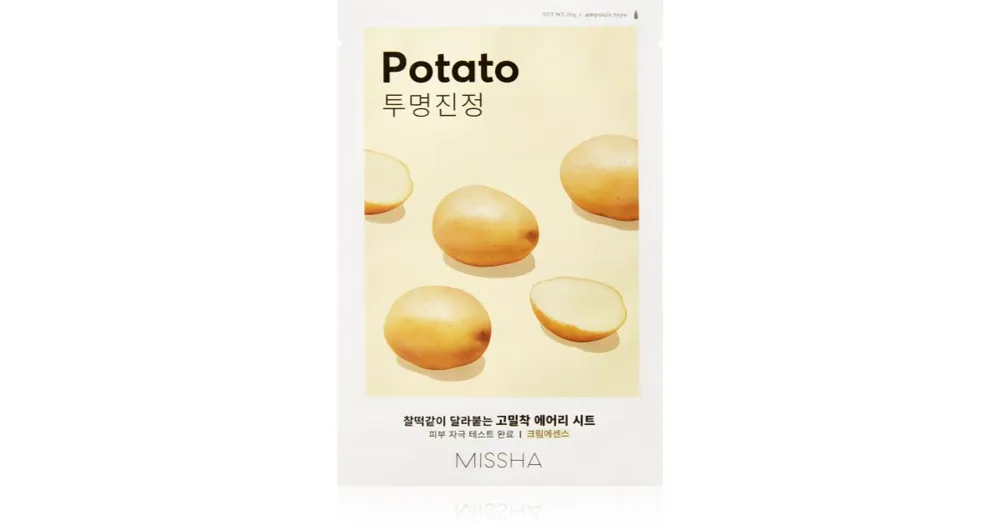 MisshaAiry Fit Potato kisimító gézmaszk az élénk bőrért Alacsony ár