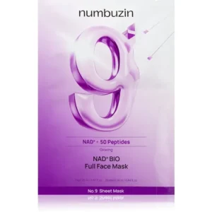 Vásárlói kedvenc NumbuzinNo. 9 NAD Bio Lifting-sil Full Face Mask feszesítő kollagén maszk peptidekkel