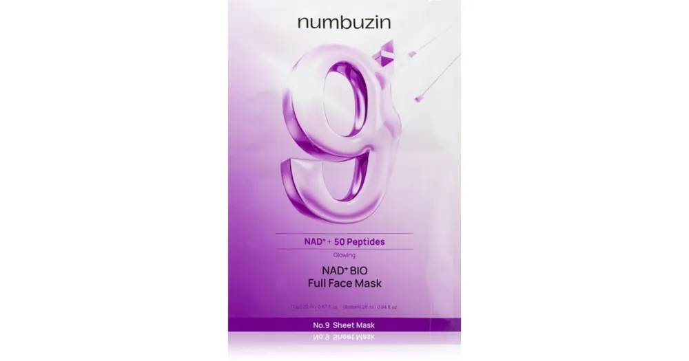 Vásárlói kedvenc NumbuzinNo. 9 NAD Bio Lifting-sil Full Face Mask feszesítő kollagén maszk peptidekkel