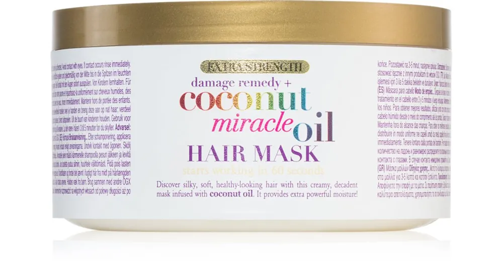 Ne maradj le OGXCoconut Miracle Oil mélyen tápláló hajmaszk kókuszolajjal