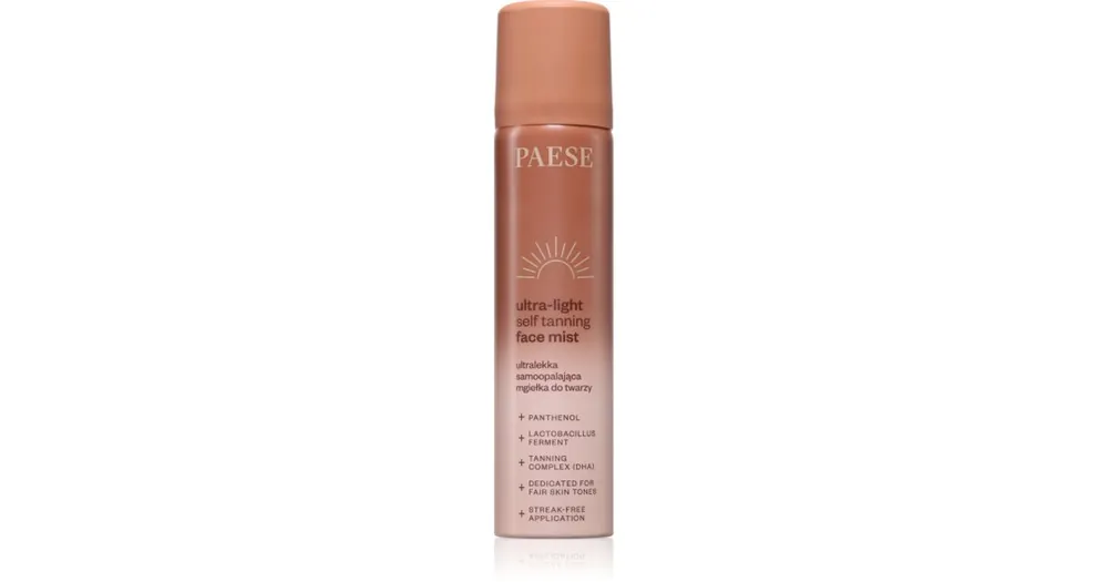 Alacsony ár PaeseUltra-light Self Tanning Face Mist önbarnító permet az arcra