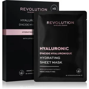Kihagyhatatlan ajánlat Revolution SkincareHyaluronic Acid fátyolmaszk szett az intenzív hidratálásért