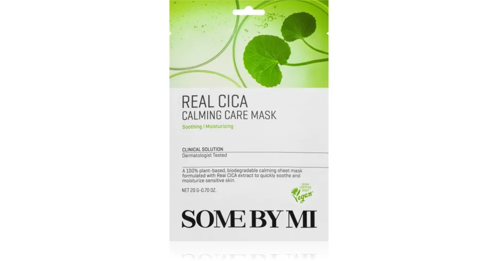 Alacsony ár Some By MiClinical Solution Cica Calming Care Mask nyugtató hatású gézmaszk az érzékeny arcbőrre