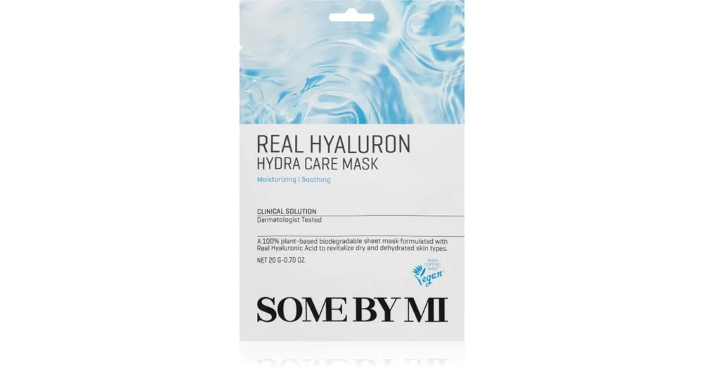 Kihagyhatatlan ajánlat Some By MiClinical Solution Hyaluron Hydra Care Mask hidratáló gézmaszk nyugtató hatással