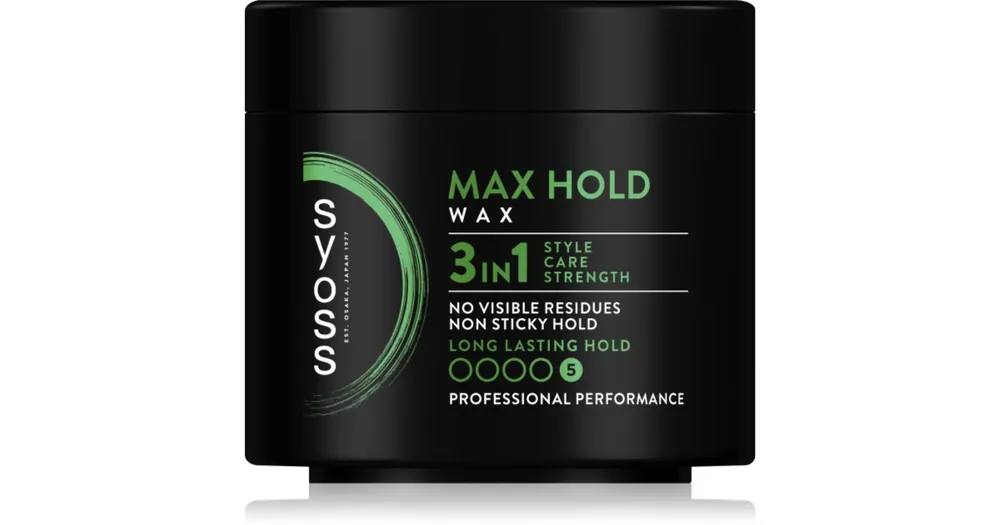 Ajánlat SyossMax Hold styling wax extra erős fixáló hatású