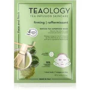 TeaologyMatcha Tea Superfood Mask bőrfeszesítő ézilmaszk matcha teával Expressz szállítás