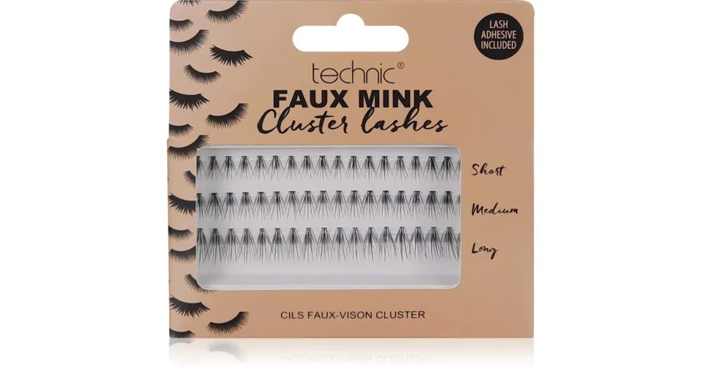 Technic CosmeticsFaux Mink Cluster Lashes műszempillák ragasztóval Szuper akció