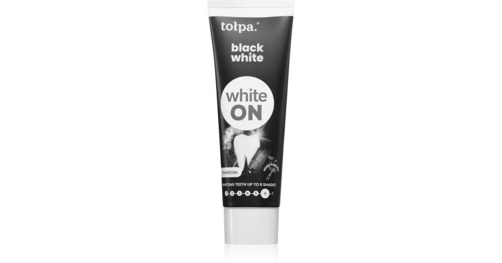Alacsony ár TołpaOn White Black White fehérítő fogkrém