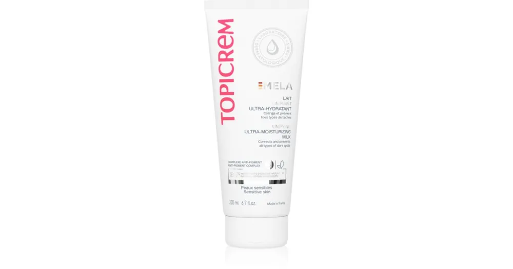 TopicremMELA Unifying Ultra-Moisturizing Milk SPF15 hidratáló tej a pigment foltok ellen Legjobb ár