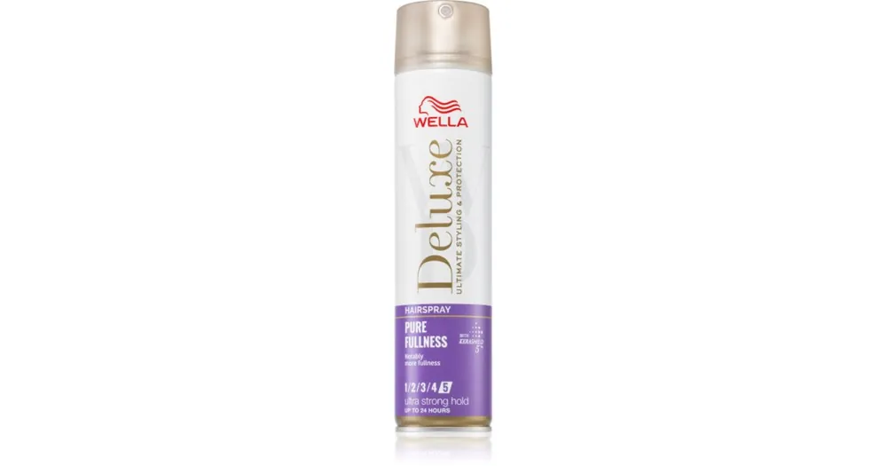 WellaDeluxe Pure Fullness Hajlakk az extra erős tartásért dús hatásért Korlátozott ajánlat