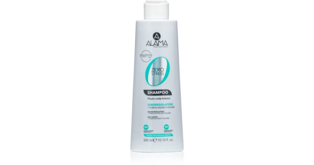 Biztonságos fizetés Alama ProfessionalZero Stress Sebum Regulating Shampoo sampon zsíros fejbőrre