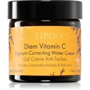 Olcsó AntipodesDiem Vitamin C Pigment-Correcting Water Cream élénkítő hidratáló krém a pigment foltok ellen bakuchioltartalmú