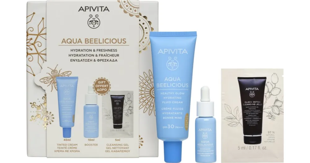 Akciós ár ApivitaAqua Beelicious Hydration & Natural Coverage Set karácsonyi ajándékszett élénk és hidratált bőr