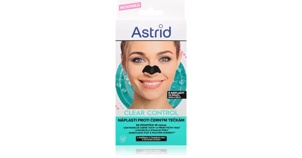 AstridClear Control tisztító bőrtapasz a mitesszerek ellen Árengedmény