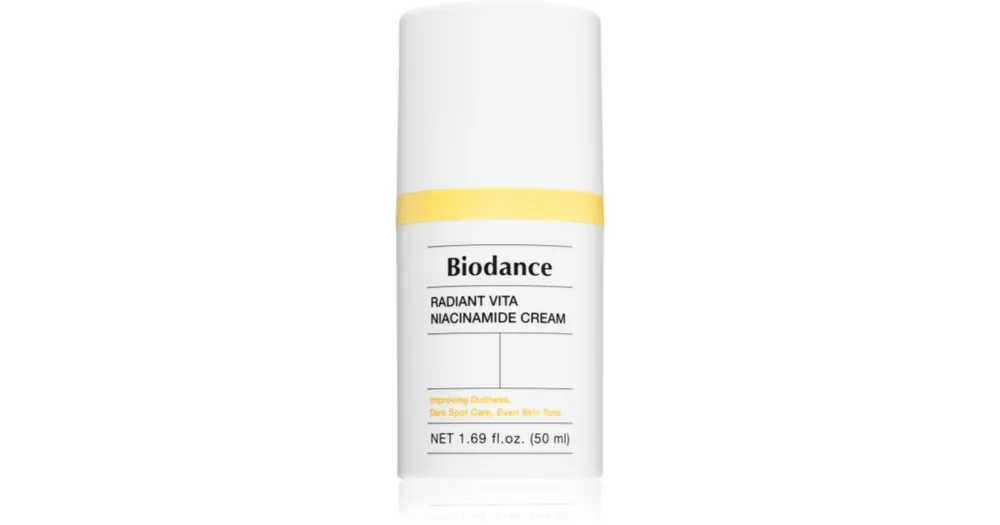 Kiárusítás BiodanceRadiant Vita Niacinamide Cream hidratáló és tápláló krém az élénk és kisimított arcbőrért
