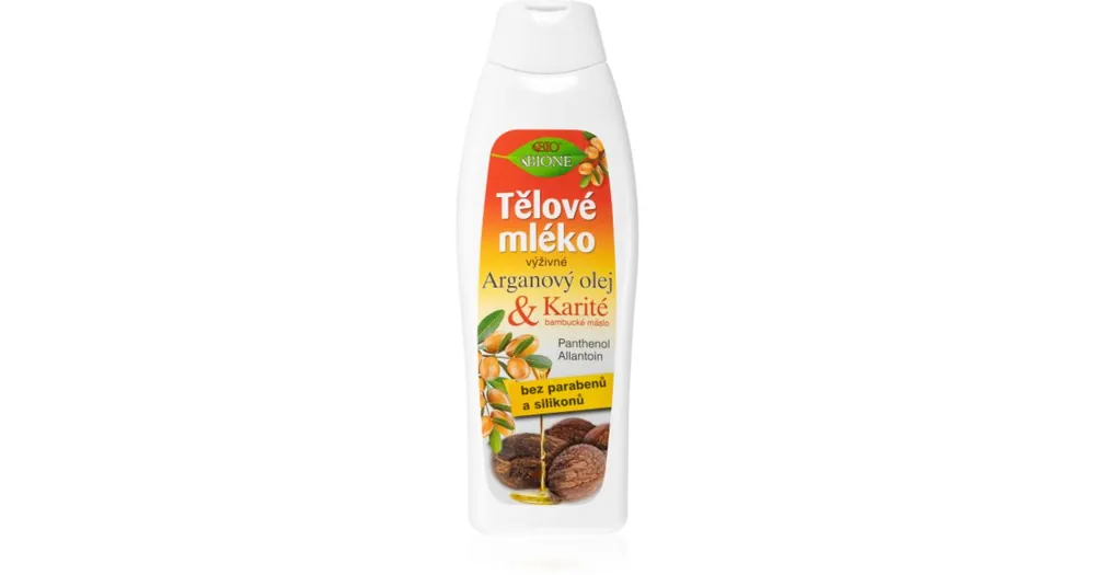 Újdonság Bione CosmeticsArgan Oil + Karité tápláló testápoló tej