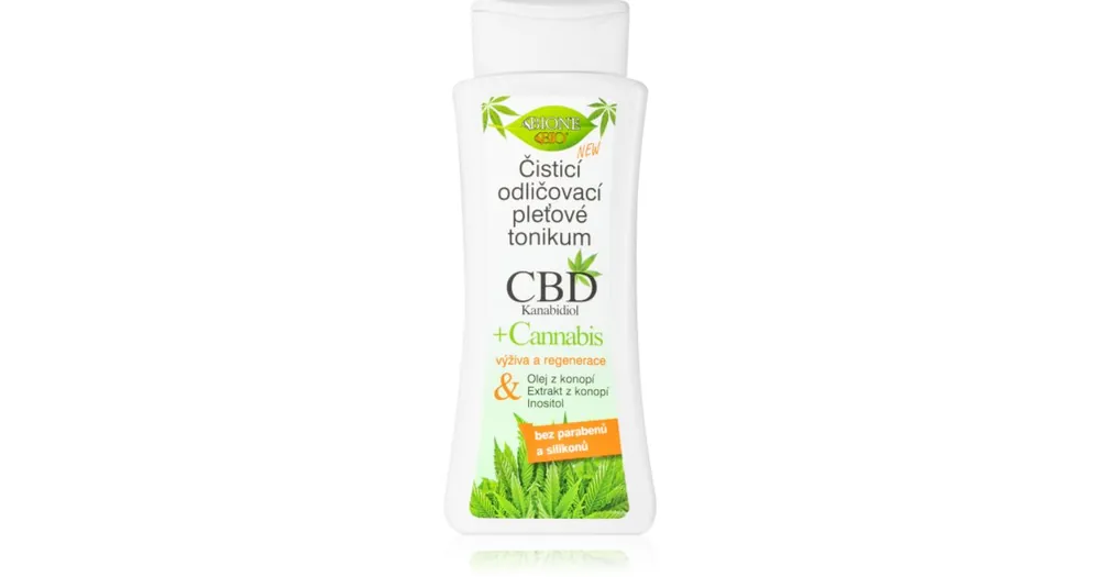 Bione CosmeticsCannabis CBD arctisztító és sminkeltávolító tonik CBD-vel Legnépszerűbb