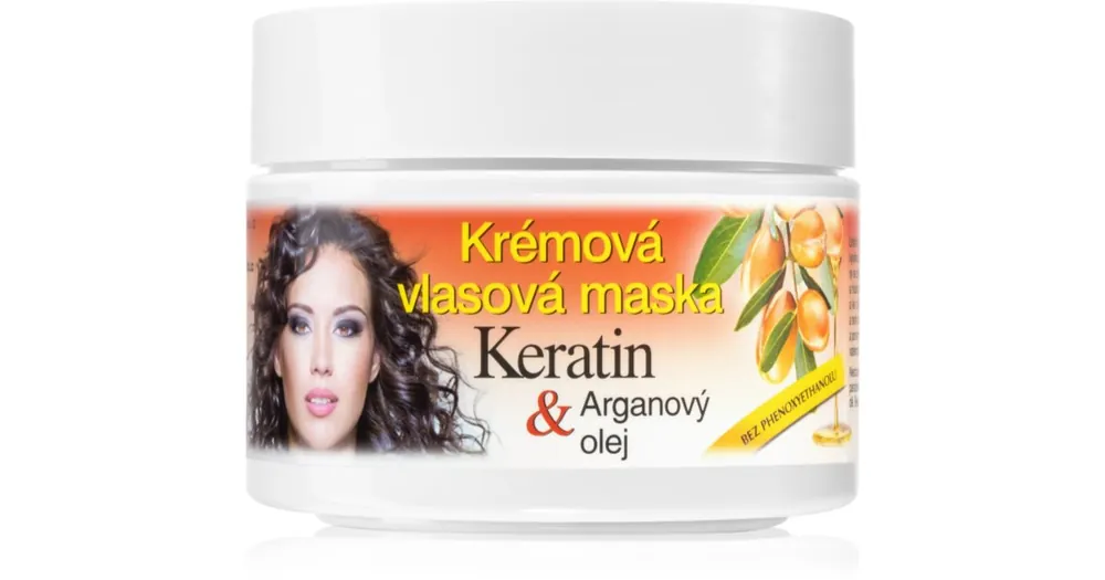 Újdonság Bione CosmeticsKeratin + Argan regeneráló maszk hajra